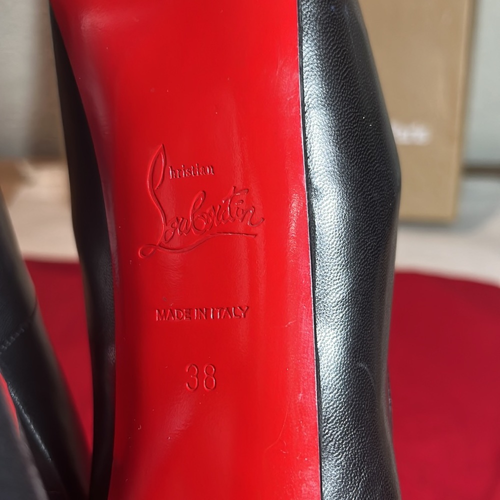 SOLD✨Christian Louboutin✨ Daffodile 160mm Kid Chunky Platform Pumps Size 38 - Picture 3 of 14